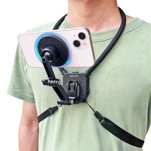 Magnetische POV/Vlog Handy Hals Halterung Halter für iPhone 15/14/13/12 Pro Mini/Plu... - Bild 1 von 8