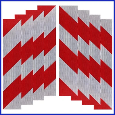 Container Warnmarkierung Set 705x141mm 8 Streifen Aufkleber Folie Reflektorfolie - Bild 1 von 4