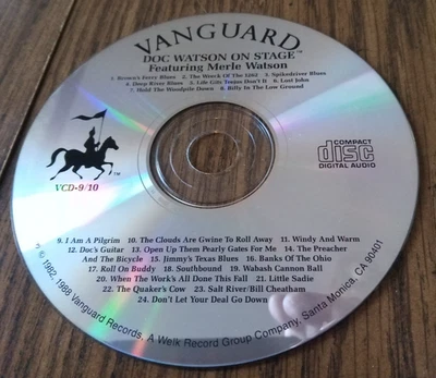 Doc Watson On Stage Featuring Merle Watson CD Only (1988 Vanguard Records) Foto 1 de 2