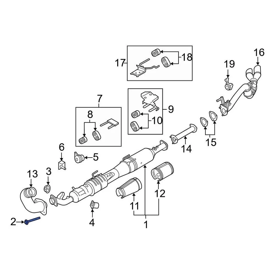 For Ford F-450 Super Duty 2017-2022 Ford W718005S900 Catalytic Converter Bolt — 第 1/4 张图片