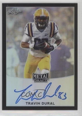 2017 Leaf Metal Draft Black /15 Travin Dural #BA-TD1 Rookie Auto RC - Image 1 of 2