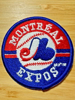 Vintage Montreal Expos Patch ⚾ Retro MLB Baseball Team Logo Iron On Sew On Rare - Image 1 of 2