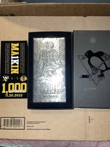 Boleto conmemorativo de 1000 juegos Evgeni Malkin Pittsburgh Penguins Wendell agosto - Imagen 1 de 9