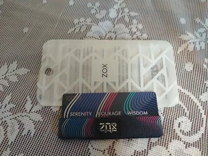 NEW ZOX "Serenity Courage Wisdom" Strap with Card Small Colorful Wavy Lines - Picture 1 of 4