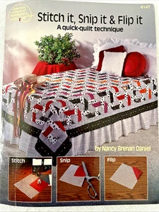 ASN 4147 STITCH IT, SNIP IT, FLIP IT 44pg booklet patterns Nancy Daniels 1993 - Picture 1 of 7