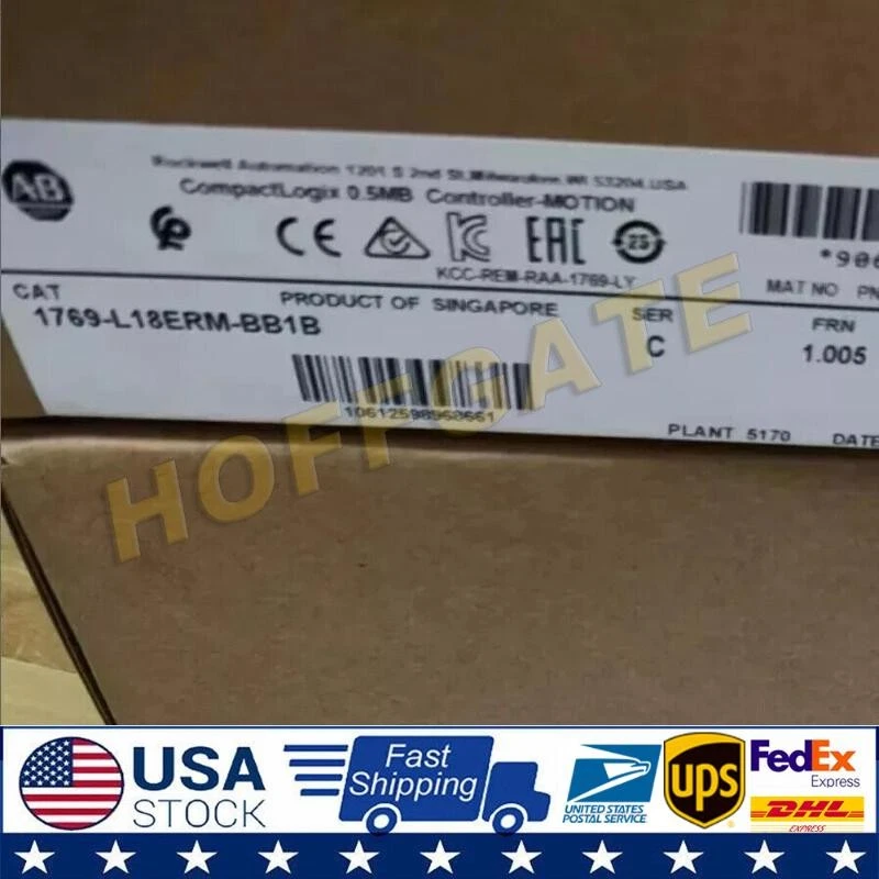 AB 1769-L18ERM-BB1B CompactLogix 0.5MB Controller Motion New  Sealed US Free Tax - Image 1 of 1