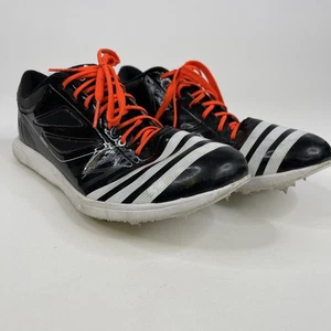 Herren Adidas Track Cleats Adizero Tj 2 Gr.11 schwarz-weiße Streifen glänzend Schraubenschlüssel - Bild 1 von 17