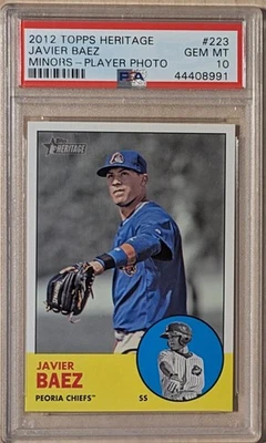 POP 3💎  PSA 10 💎 Javier "Javy" Baez  2012 Topps Heritage Minors  - Image 1 of 3