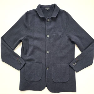 N. PEAL LONDON x 007 MILANO COLLARED CASHMERE JACKET MENS Sz L NAVY GOLDFINGER - Picture 1 of 12