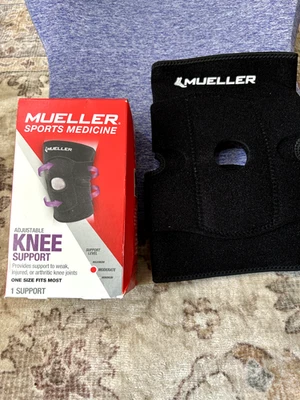 Soporte de rodilla ajustable Mueller Sports Medicine (moderado) talla única negro Foto 1 de 4