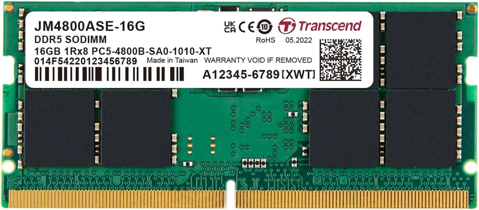 SO-DIMM Modulo Di Memoria 16GB DDR5 4800Mhz - JM4800ASE-16G - Immagine 1 di 4