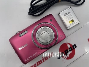 Nikon COOLPIX S3500 Pink 20MP 7x Zoom Camera Japan – Flash Issue Tested - Picture 1 of 12