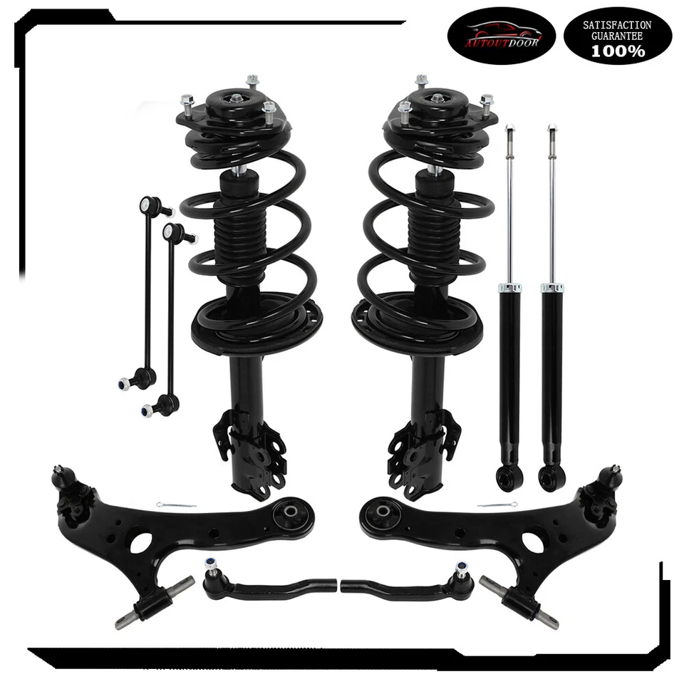 Front Struts Rear Shock Lower Control Arms Sway Bars For 2011-2014 Toyota Sienna - Image 1 of 4