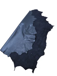 Black Garment textured Quality Leather Sheep Lamb Nappa Skins - Picture 1 of 5