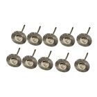 10pcs Set 22mm Wire Wheel Polishing Deburring Brushes For Rotary Grinder Tools