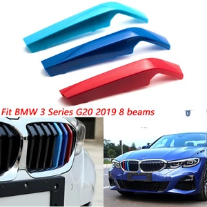 Tri-Color ABS Front Kidney Grille Insert Trims Clip For BMW 3 Series G20 2019-22 - Foto 1 di 9