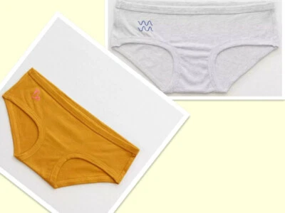 Лот из двух Aerie American Eagle мальчика краткое белье золотой куркумы серый размер S - Изображение 1 из 2