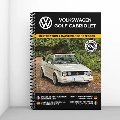 VW GOLF CABRIOLET : Libretto Di Restauro E Manutenzione - CONSEGNA GRATUITA - Immagine 1 di 4