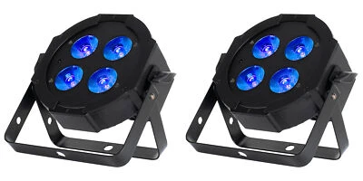 2 American DJ Eliminator Lighting Mega Hex L Par RGBLA+UV LED Wash Lights+Remote - Image 1 of 4