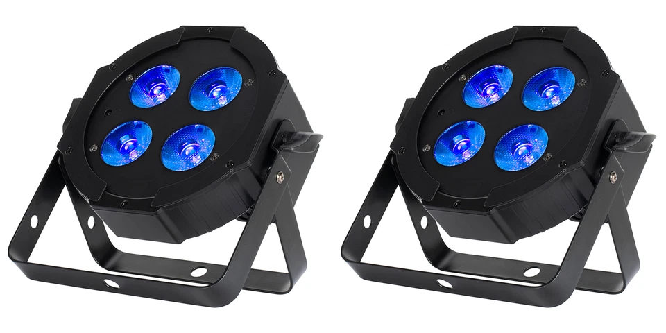 2 American DJ Eliminator Lighting Mega Hex L Par RGBLA+UV LED Wash Lights+Remote - Image 1 of 4