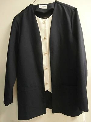 NWT Alfred Dunner Jacket 12 WITH ATTACHED VEST NAVY #102 - Image 1 of 3
