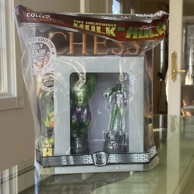 VINTAGE NEW SEALED Eaglemoss Marvel Hulk +She-Hulk Rook Chess Piece DISCONTINUED - Image 1 of 4