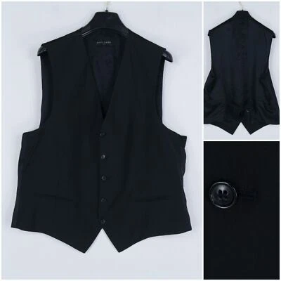 Mens Waistcoat XL Size US 46 Black PIERRE CARDIN Formal Dress Vest - Image 1 of 4