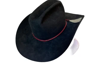 Resistol Cowboy Hat Beaver 4X Beaver Black Tassel USA Blue Ridge RARE Long Oval - Picture 1 of 22