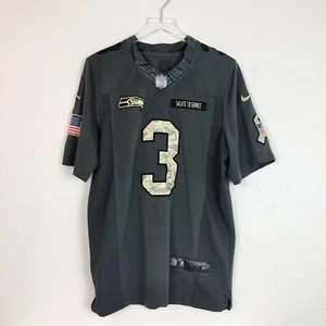 Seattle Seahawks Salute to Service Wilson 3 Jersey NFL Mens Small Gray Camo - Picture 1 of 9