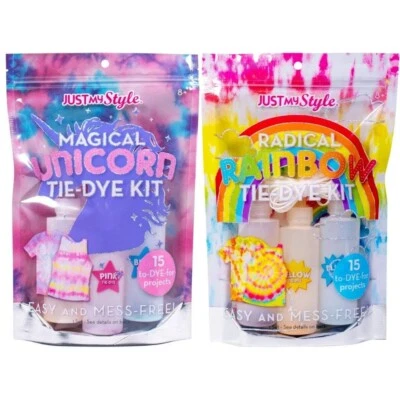 2x Tie Dye Kit - 6 Colours with Gloves, Bands & Sheet for Arts & Crafts UK - Image 1 of 4
