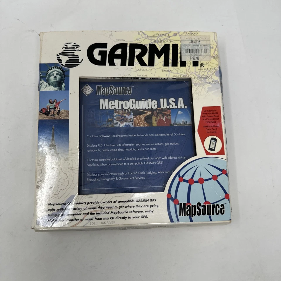 Garmin V4.02 Map Source Metro Guide USA CD-ROM Maps Brand New Sealed - Image 1 of 4
