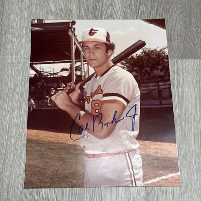 Original Cal Ripken Jr Autograph 8x10 Glossy Kodak Paper Photo Orioles JD - Image 1 of 4