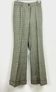BROOKS BROTHERS Black Checked Wool Full Lined Pants Trousers Size 8 NWT - Picture 1 of 3
