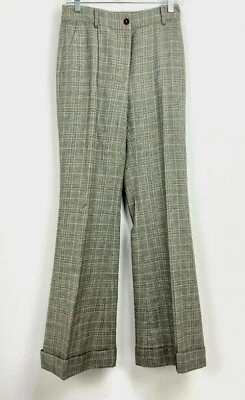 BROOKS BROTHERS Black Checked Wool Full Lined Pants Trousers Size 8 NWT - Image 1 of 3