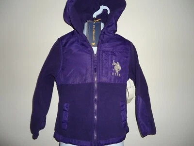 Girl US Polo Assn. Fleece, Full Zipper Lightweight Jacket/Hoodie Size S/4/NWT - Image 1 of 2