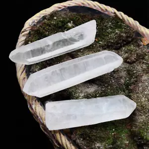 70-100mm Natural Clear Quartz Crystal Point Stone Column Energy Monocrystal Wand - Picture 1 of 18