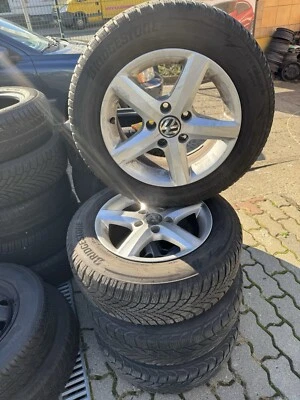15" VW Golf 5, 6 Alufelgen Winterräder 6,5J ET50 5K0071495 Bridgestone Blizzak - Bild 1 von 4