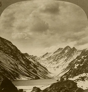 Keystone Stereoview Inca Lake, the Andes, Chile SA Rare 1200 Card Set #135DN134 - Picture 1 of 3