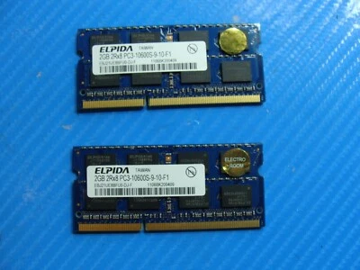 Apple A1311 So-Dimm Elpida 4Gb 2x2Gb 2Rx8 Memory PC3-10600S EBJ21UE8BFU0-DJ-F - Image 1 of 2