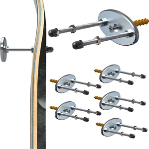 Paquetes de 6 soportes de pared para monopatín - Colgador de monopatín todo de metal para tabla de skate - Imagen 1 de 12