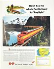  Southern Pacific Coast Vintage Ad Railroad Train Shasta Bears Daylight Travel