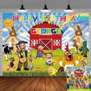 La Granja De Zenón Personalizado Personalizado Banner Telón de Fondo Suministros de Fiesta Regalo - Imagen 1 de 6