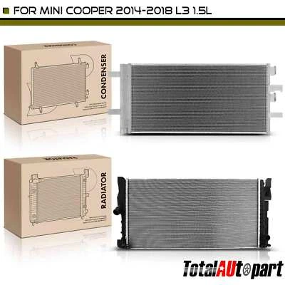 Radiator & A/C Condenser with Drier & Bracket for Mini Cooper 2014-2018 L3 1.5L - Image 1 of 4