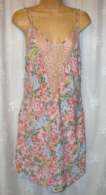 NEW MEDIUM JOSIE NATORI STRATCH MESH NYLON FLORAL BABYDOLL CHEMISE NIGHT  GOWN - Image 1 of 4