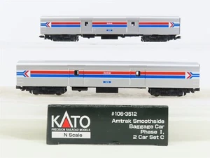 N Scale KATO 106-3512 Amtrak Smoothside Baggage Phase I Passenger 2-Car Set C - Picture 1 of 21