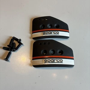 Sparco Settanta Series Aluminum Black Manual Pedal Pad Covers Clutch and Brake - Foto 1 di 6