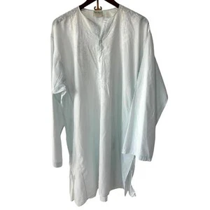 Kurta Sam Hilu’s 100% cotone bianco ricamato donna taglia XL - Foto 1 di 3