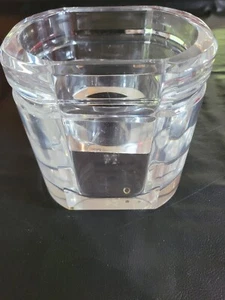 Vintage Italian Designer Lucite Ice Bucket Wine Chiller Faceted MCM Cube - Picture 1 of 11