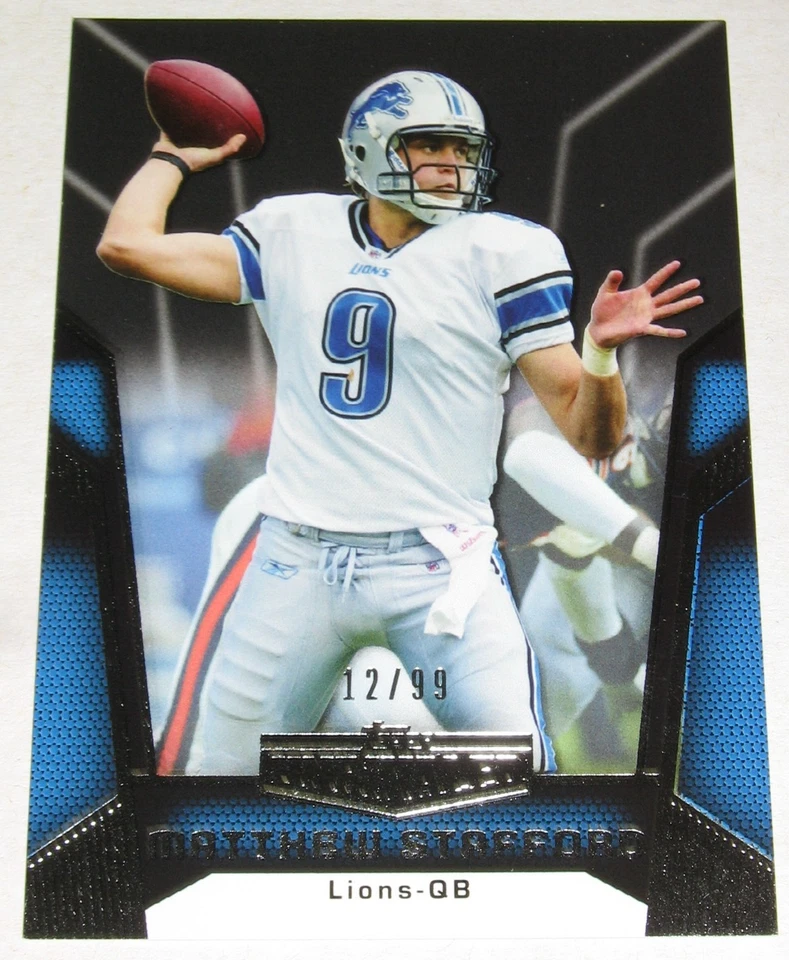 2010 Topps непревзойденный черный No3 Мэтью Стаффорд No/99 - Изображение 1 из 1