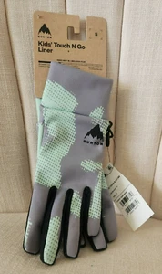 Small NWT BURTON Kids Touch N Go Liner youth gloves S gray mint DRYRIDE - Picture 1 of 5